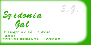szidonia gal business card