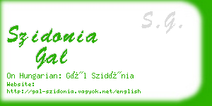 szidonia gal business card